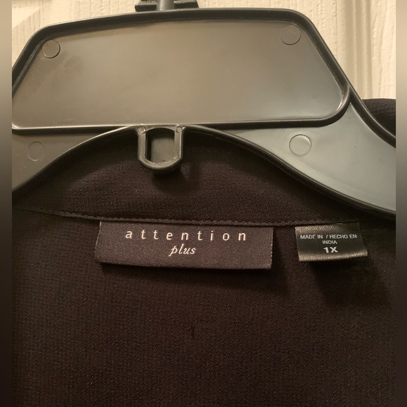 Women’s Black Sheer Attention Plus Blouse - Picture 3 of 5